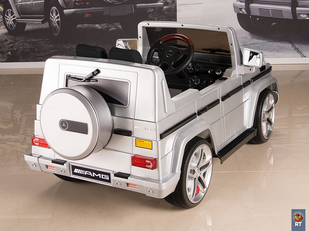 Электромобиль DMD-G55 Mercedes-Benz AMG NEW Version 12V R/C silver с резиновыми колесами